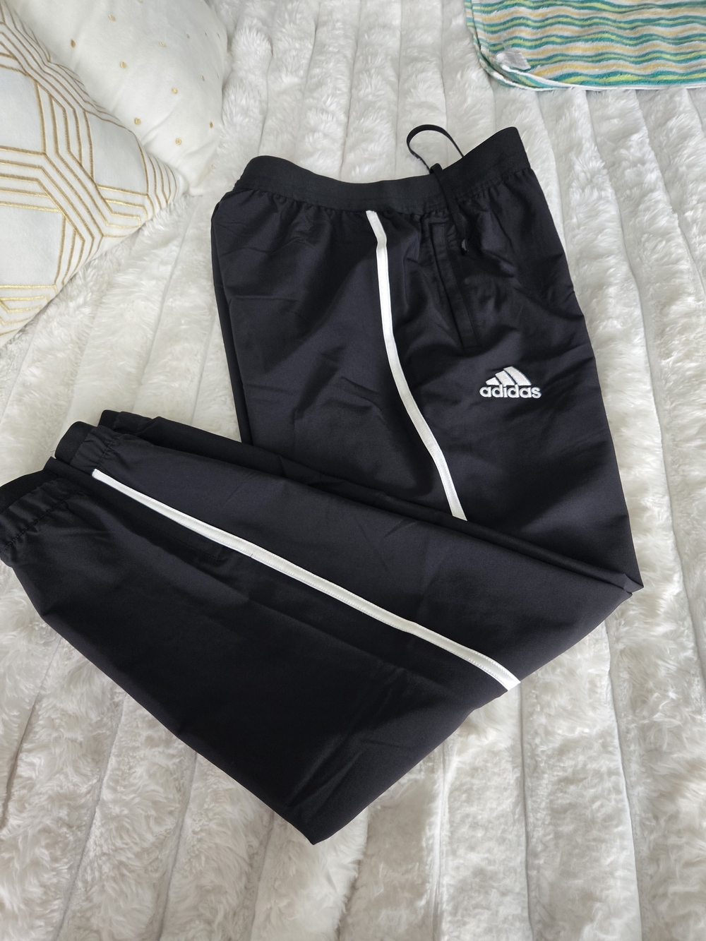 Adidas Black Athletic Shorts with Player ID Label
